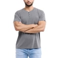 thumbnail image 5 of X RAY JEANS Mens Basic Henley Neck Short Sleeve T-Shirt, Charcoal, 3XL, 5 of 7