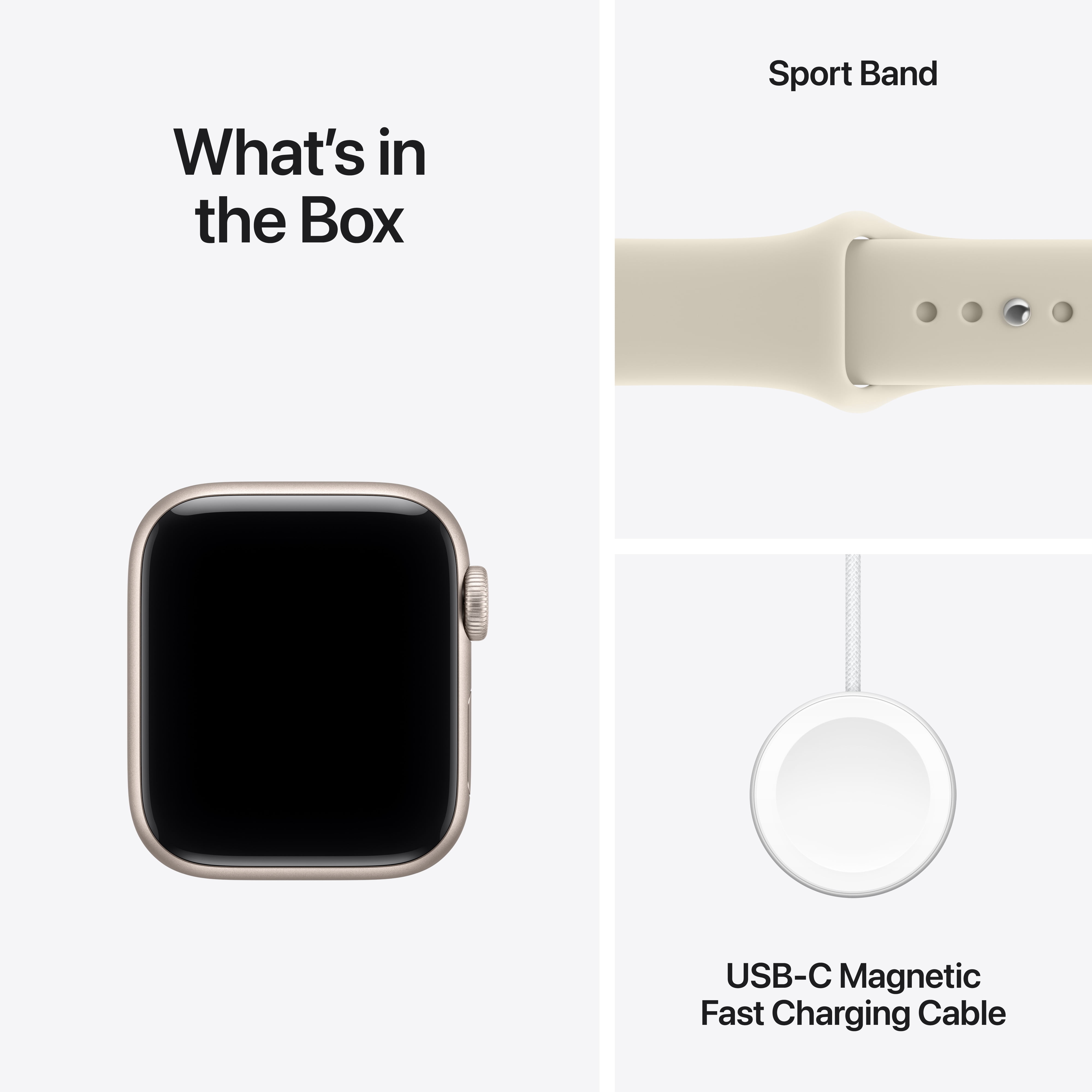 Apple Watch SE 3 [GPS + Cellular 40mm] Smartwatch with Starlight Aluminum Case with Sand Sport Band - S/M