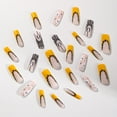 thumbnail image 6 of Funky Halloween Carnival Long Length Detachable Wearable Press on Nails Ballet Artifical False Nail Pumpkin Nails Halloween Fake Nails A1-01-04, 6 of 8