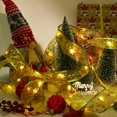 thumbnail image 4 of 5m Led Double Luminous Ribbon String Lights Christmas Tree Decoration,gold warm lamp, 4 of 7