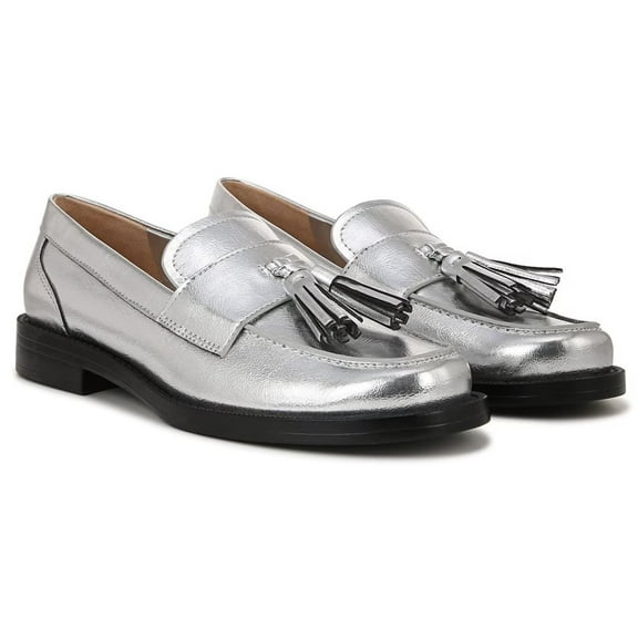 Franco Sarto Women's Lucia Slip On Loafer Sliver Smooth 7M
