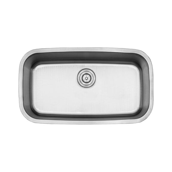Strictly Sinks 23 Inch Undermount Single Bowl Kitchen Sink - 16 Gauge Stainless Steel (Sink Only)