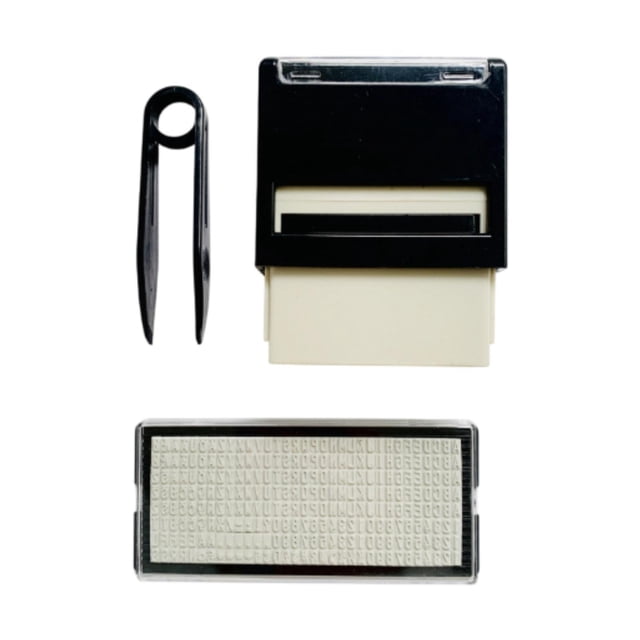 KLKCMS Self Inking Stamp Set Letter Alphabet Inking Stamp DIY Custom for Home Hobby 18mmx47mm