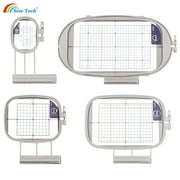 Sew Tech Embroidery Hoops 1x 2.5 & 4x 4 Crafting Set with SA437 & SA438, 4 Pieces