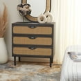 thumbnail image 4 of SAFAVIEH Irelia Coastal Style 3 Drawer Chest, Distressed Black (31.1 in. W x 18.3 in. D x 32.4 in. H), 4 of 14