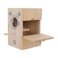 Pingxizhi Bird Breeding Nest Parakeet Nesting Box Natural Wood House