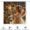 thumbnail image 2 of Shower Curtain Sets 4 Piece Christmas Angel Bath Mat U-Shaped Floor Mat Toilet Lid Oval Rug Christmas Angel Girl Bathroom Decor Set for Bathtub Decor 72inch X 72inch, 2 of 8