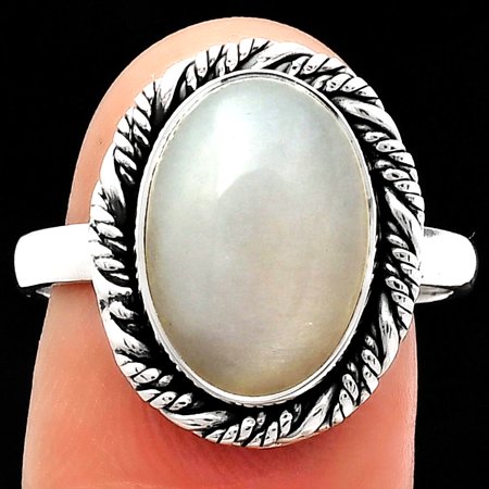 Natural Srilankan Moonstone 925 Sterling Silver Ring s.8.5 Jewelry R-1013 SDR160620