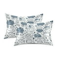 thumbnail image 2 of Cute Doodles Of Various Animals Satin Pillowcase 20''x40'' Double-Sided Print Soft Wrinkle Resistant, 2 of 9