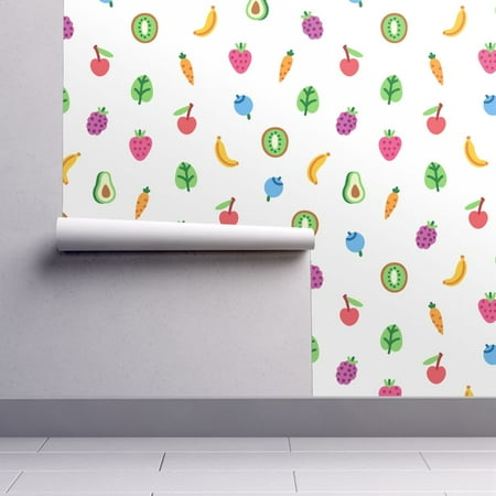 Kiwi Pear - Removable Water-Activated Wallpaper Vegetables Vegetables Fruits Avocado Kiwi