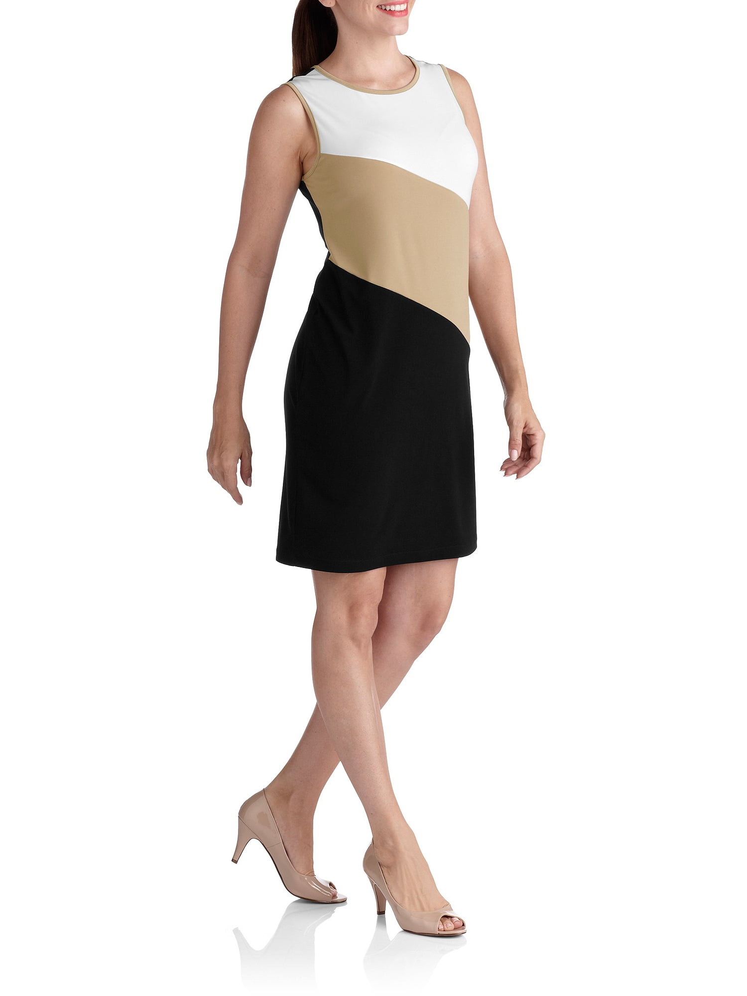 Women's Color Block Sleeveless Dress