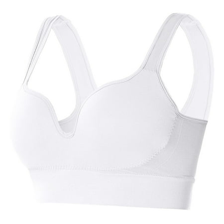 Mgmyaa Sports Bras for Women Large Size Push-Up Yoga Fitness Running Shockproof Sports Bra
