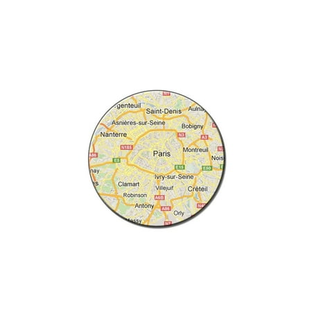 Paris France - City Map Lapel Hat Pin Tie Tack Small