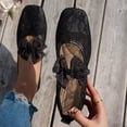 thumbnail image 3 of Gpaecead Women's Bow Lace Mary Jane Flats Square Toe Breathable Mesh Non Slip Shoes For Summer And Casual, Black, 3 of 7