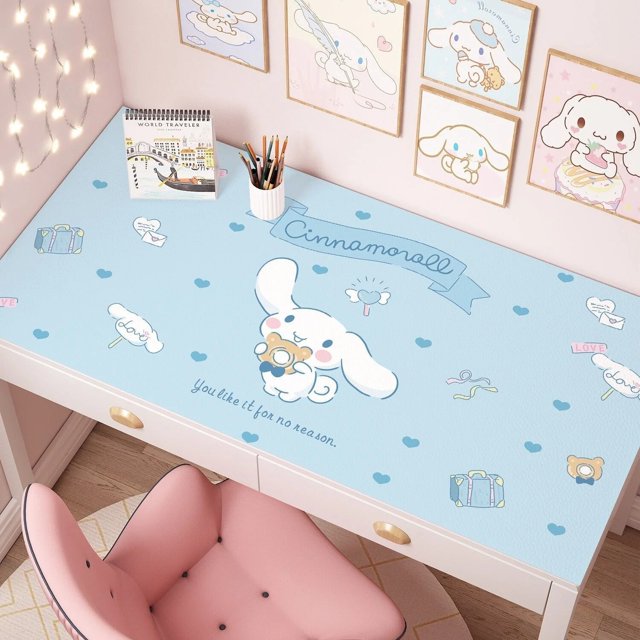 Alfombrilla de ratón grande Kawaii Sanrio Cinnamonroll, alfombrilla de silicona impermeable, alfombrilla de escritorio