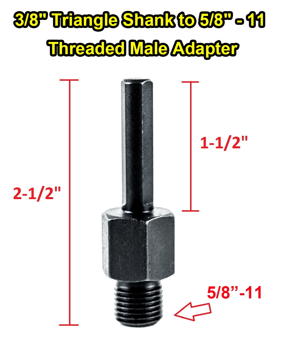 3" Dry Diamond Core Drill with Pilot Bit 1/2" Shank Chuck Arbor adapter 