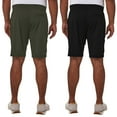 thumbnail image 2 of 32 Degrees Men’s Performance Short, 2-Pack, Black / Green Small, 2 of 4