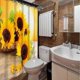 thumbnail image 4 of Sunflower Shower Curtain for Bathroom, Cool Waterproof Polyester Fabric Bathroom Set 12PCS Hooks ( 72' W by 72' L), 4 of 4