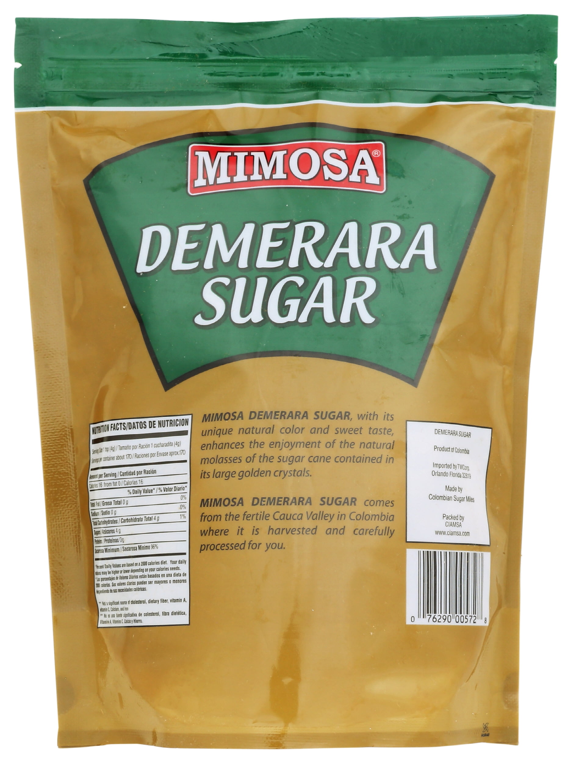 Pack of 12, Mimosa Demerara Sugar, 1.5 lb