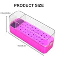 thumbnail image 3 of 1pc 40Slot Transparent Nails Drill Bit Organizers Box Light Plastic Storage Case For Manicure Tools Container, 3 of 9