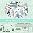 thumbnail image 2 of Cute Dinosaur Round Table Cloth 60 Inch,Hand Drawn Tablecloth Waterproof Stain Wrinkle Resistant Washable Circle Table Cover for Home Kitchen Dining Room Party Outdoor Picnic, 2 of 6
