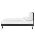 thumbnail image 6 of Platform Bed Frame, King Size, Wood, Black White, Modern Contemporary Urban Design, Bedroom Master Guest Suite, 6 of 10