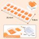 thumbnail image 5 of Bandejas para cubitos de hielo, paquete de 4, bandejas de silicona Airabc para cubitos de hielo con tapa extraíble, bandejas de cubitos de hielo flexibles de fácil liberación para 14 cubitos, con, 5 of 5