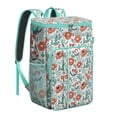 thumbnail image 1 of Tropical Flower and Leaves Insulated Cooler Backpack, Leakproof Waterproof Lunch Backpack for Beach Vacations, Camping, 1 of 6