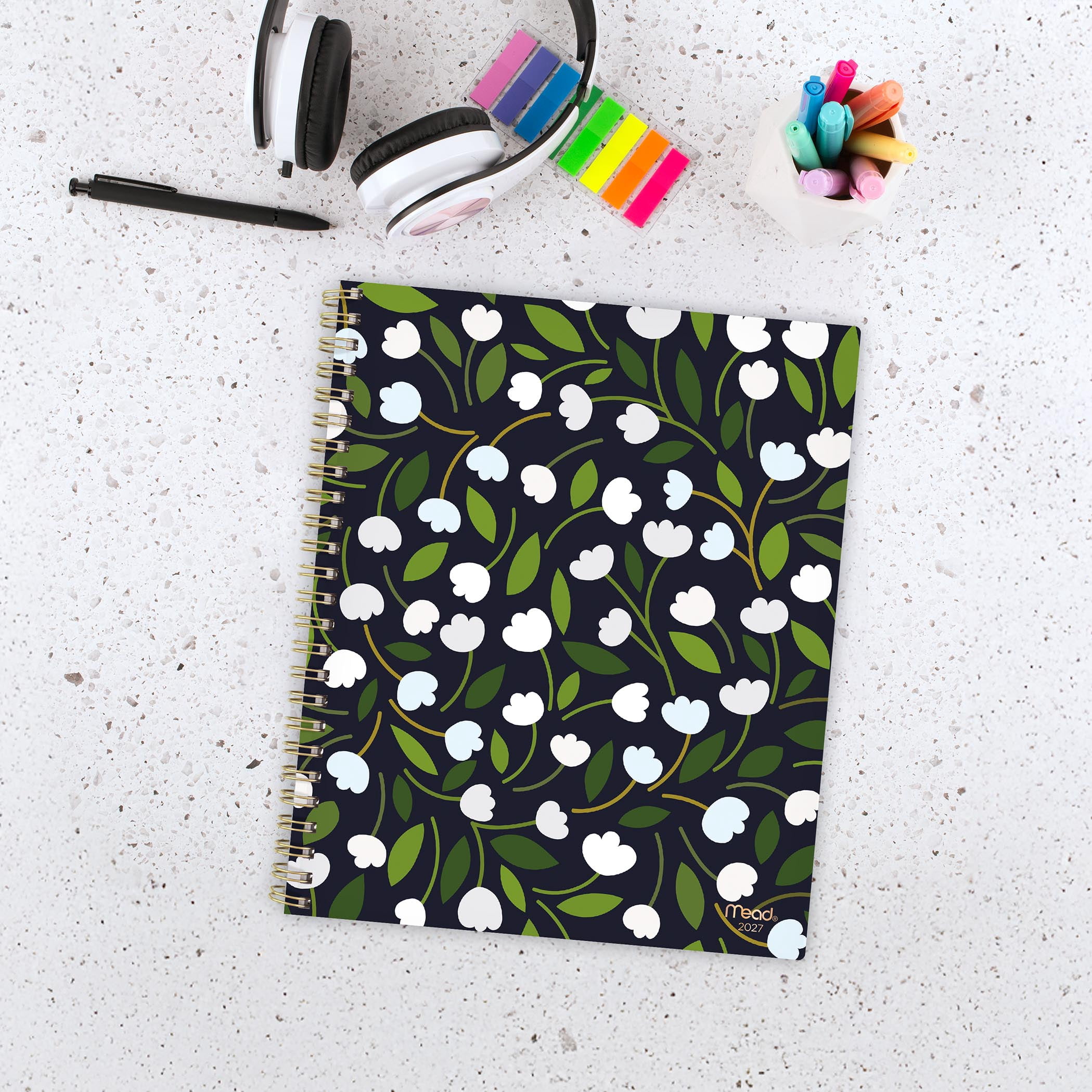 2027 Mead® Lily of Valley Large Weekly and Monthly Planner