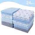 Viviland Baby Washcloths, 24Pack, Soft and Absorbent for Boys and