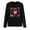 Black, variant on Women's Casual Bow Shirts Long Sleeve Cute Graphic Tees Tops Crew Neck Trendy Going Out Tshirt Pullover, M White