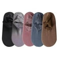 thumbnail image 3 of 5 pares de calcetines tobilleros para mujer, calcetines antideslizantes con volantes de encaje de invierno, calcetines cálidos de corte bajo para botas hasta el tobillo para mujer, 3 of 8