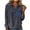 Gray, variant on Womens Fashion Color Blocked Trendy V-Neck Lapel Blouses Tops Women Solid Casual Long Sleeves Lapel Denim Patchwork Stitching Pullover Sweatshirt Tops