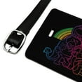 thumbnail image 2 of Fraggle Rock Retro Rainbow Rectangle Leather Luggage Card Suitcase Carry-On ID Tag, 2 of 8