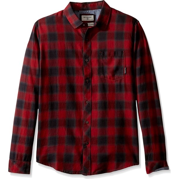 Billabong - Camisa de franela para hombre, color rojo, extragrande