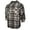 Grey/Charcoal/Black, variant on Men's Hoodie Heavy Plaid Fleece Full Zip Up Long Sleeve Warm Hooded Jacket, Brown/Black/Grey, L