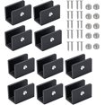 thumbnail image 1 of 10 Pieces Adjustable Glass Shelf Bracket Clamp Glass Railing Clamp Bracket, For 8-10mm Thick Glass, 1 of 1