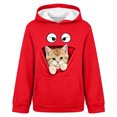 thumbnail image 6 of Girls Cat Pouch Hoodie,Pet Carrier Hoodies with Pocket,Funny Print Pullover Hooded Sweatshirt,Cozy Long Sleeve Hoodies for Girls, 6 of 8