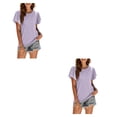thumbnail image 3 of Qarigey Camiseta de mujer con volantes de Color sólido cuello estética linda blusa suelta fiesta noche Club verano Top niñas ropa Type2 NO2, 3 of 6