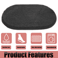 thumbnail image 3 of MK Gdledy Chenille Oval Bath Rug 20x32, Rubber Backing Quick Dry Washable Microfiber Mats，Black, 3 of 6