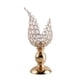 thumbnail image 1 of Candelabro de cristal con pétalos dorados para centro de mesa de comedor El 12x12x33cm, 1 of 9