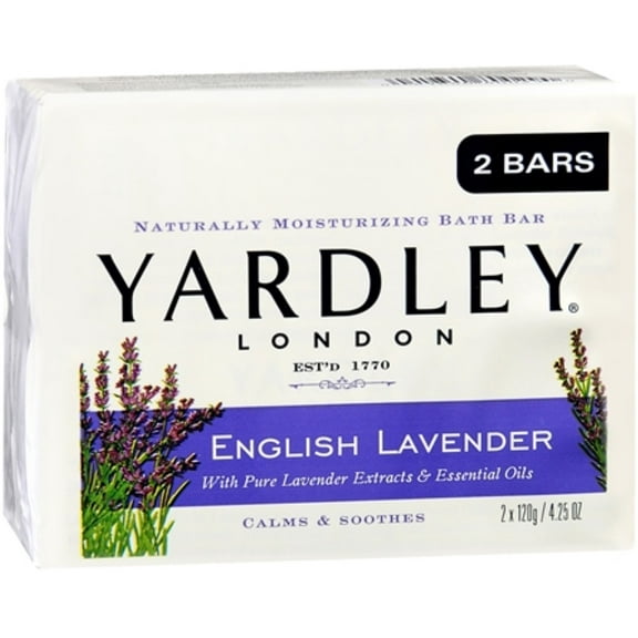 Yardley London Moisturizing Bars English Lavender With Essential Oils 8.50 oz (Pack of 4)