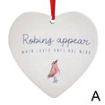 thumbnail image 1 of I Wish You Lived Next Door Christmas Heart Ceramic Ornament Tree Decor DIY* M8S8, 1 of 9
