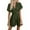 A, variant on Breezora Women's V Neck Short Jumpsuit Summer Sleeve High Waist Belted Casual Romper Beach Vacation Outfits L Size