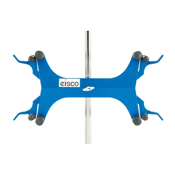 Burette/Tube Clamp, Double - High Strength Alloy - Spring Loaded Jaws - 7/8" Width Capacity, Holds Burettes up to 100mL - Fits Max 16mm Dia. Rods - Eisco Labs