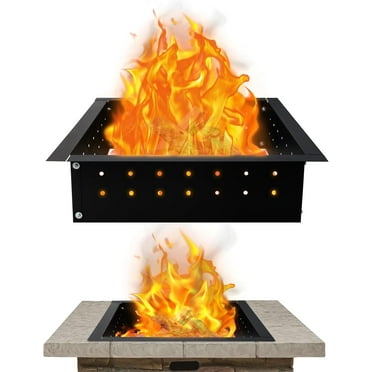 FEBTECH Smokeless Fire Pit Insert - 29 inch OD & 25 inch ID - with Air Vents For Outdoor Garden & Camping Bonfires