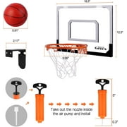 Basketball Hoop Indoor, Over The Door Basketball Hoop, Indoor Outdoor Mini Basketball Hoop Birthday Gift Toy for Kids & Adults