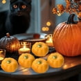 thumbnail image 1 of Adorno De Calabaza De Espuma Adornos de calabaza para Halloween (12 unidades) - Decoración de espuma amarilla para escenas festivas - 7,5 x 7,5 x 6,5 cm Rkxzt, 1 of 8