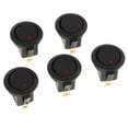thumbnail image 1 of Interruptor de 5 piezas, 12V, 16A, interruptor de palanca de encendido y apagado, de punto de , coche, camión, elect luz roja DYNWAVEMX Interruptor basculante redondo, 1 of 8