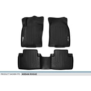 SMARTLINER 2 Rows Custom Fit Floor Liners Compatible with 2014 - 2020 Nissan Rogue (Gasoline)